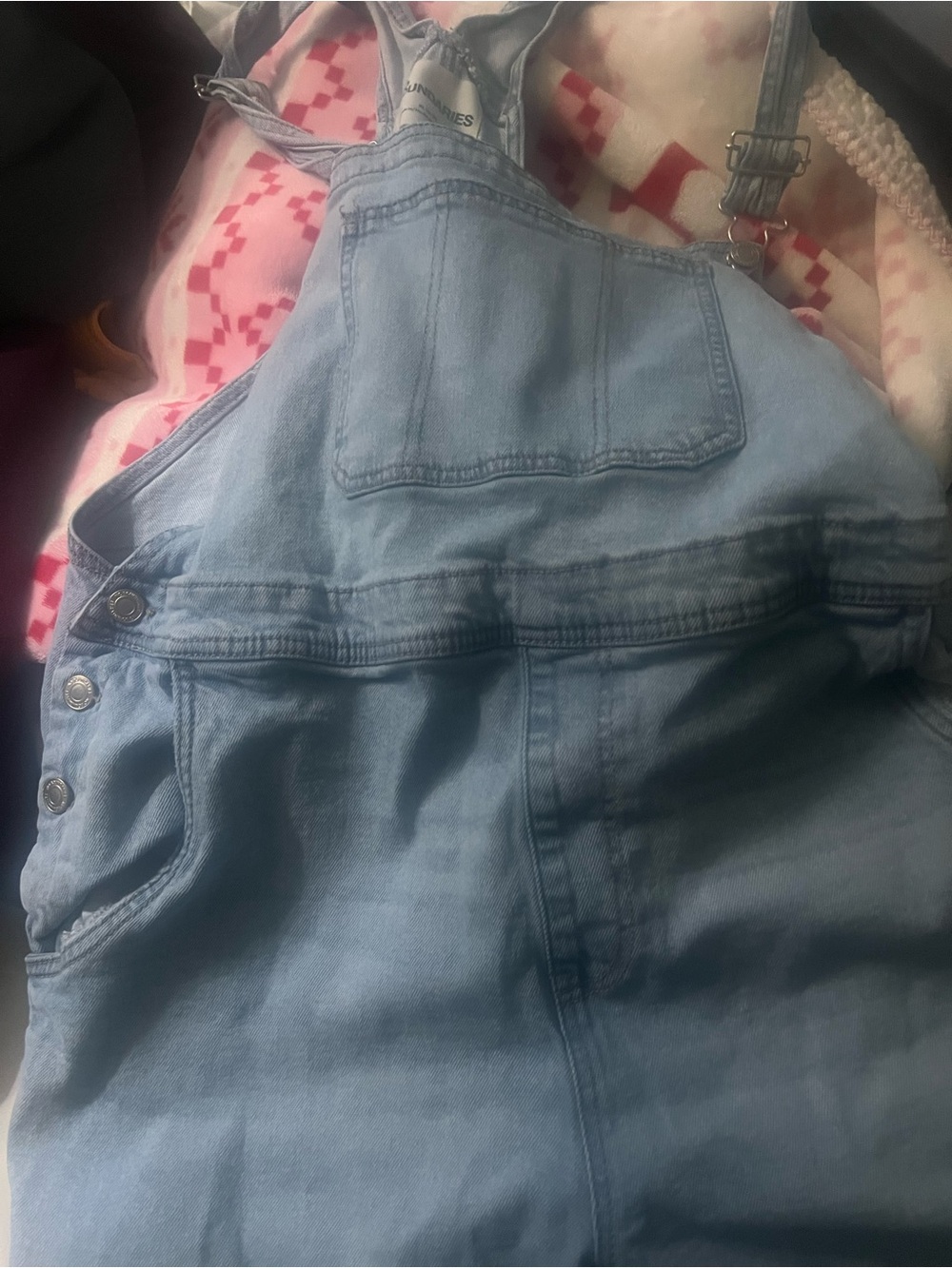 No Boundaries Light Blue Women's Denim Overalls